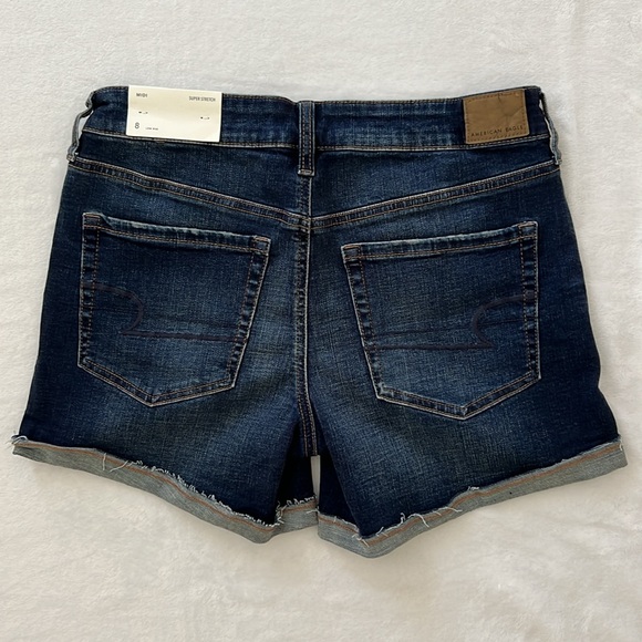 American Eagle Outfitters Dark Blue Jean Shorts - Picture 2 of 6